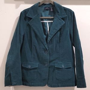 Bailey's Point corduroy 98% cotton 2% spandex blazer 2 button 2 pockets